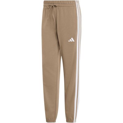 adidas Essentials Damenhose mit 3 Streifen, French Terry, Bündchen, Beige KF8338
