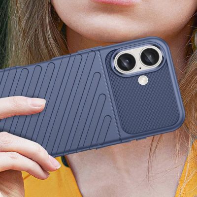 5. Thunder Case Silikonhülle für iPhone 16 – blau