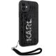 4. Karl Lagerfeld KLHCN61PSQRKS iPhone 11 / Xr 6,1" Silber/Silber Hardcase Pailletten Kordel
