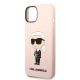 6. Karl Lagerfeld Silikon-Ikonik-Hülle für iPhone 13/14 – Pink