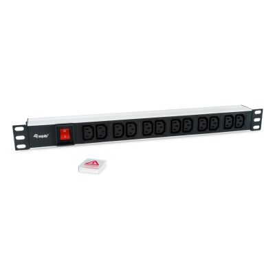 4. Equip 333318 PDU 12-fach Stromverteilereinheit 1HE Schwarz, Silber