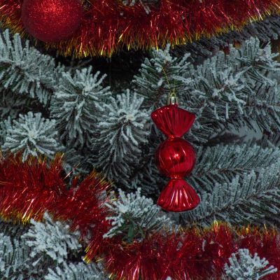 9. SICHERER KUNSTSTOFFKUGEL-MATRIX-BONBONS, 6 STÜCK, MICA-ROT