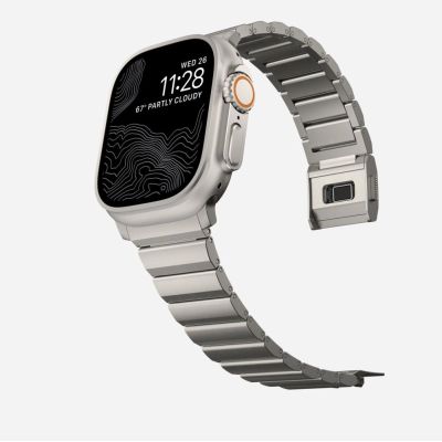 6. Tech-Protect SteelBand-Armband für Apple Watch 4 / 5 / 6 / 7 / 8 / 9 / SE / Ultra 1 / 2 (42/44/45/49 mm) – Titan