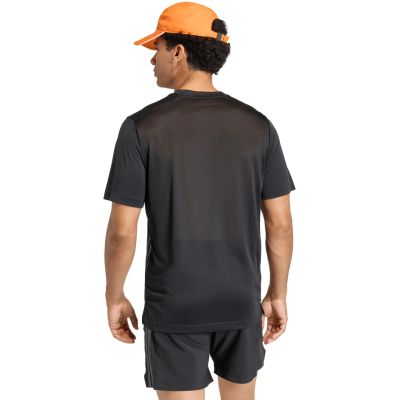 3. adidas Tech Essentials Workout T-Shirt für Herren mit 3 Streifen, schwarz, KQ7485