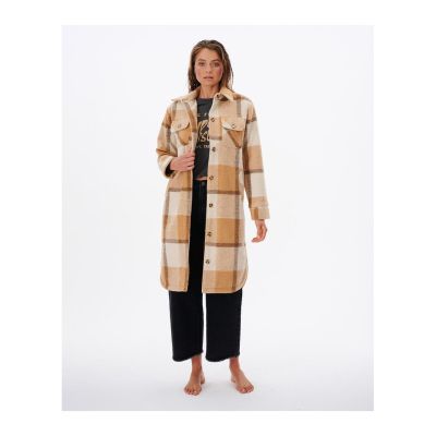 RIP CURL Breeze Check Jacket camel