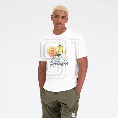 12. New Balance Hoops Baumwoll-Jersey-Shorts Wt M MT31589WT