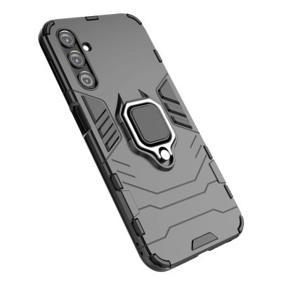 15. Ring Armor Hülle für Samsung Galaxy A24 4G Panzerhülle Magnethalter Ring schwarz