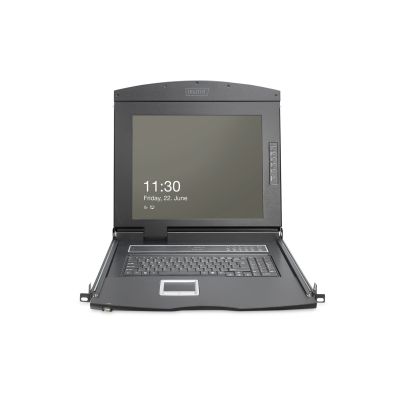 8. Digitus DS-72221-2GE Rackkonsole 48,3 cm (19") 1920 x 1080 px Schwarz 1 HE