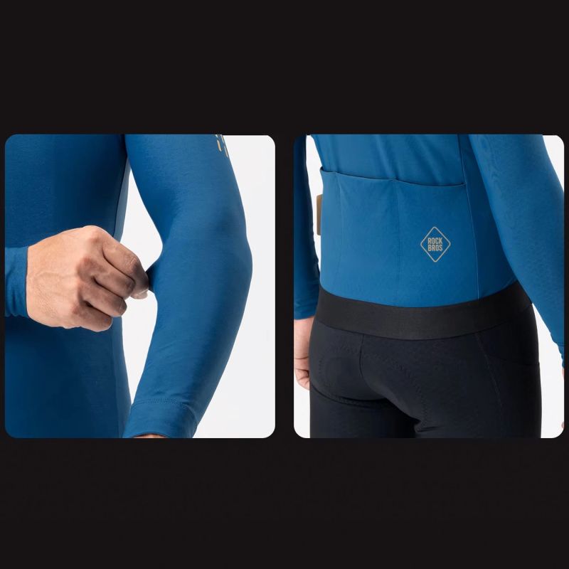 3. Rockbros YDWT020 Diamond Herbst-/Winter-Radjacke Größe XXL - Blau