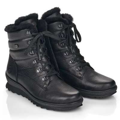12. Remonte W RKR629B isolierte Lederstiefelette, schwarz