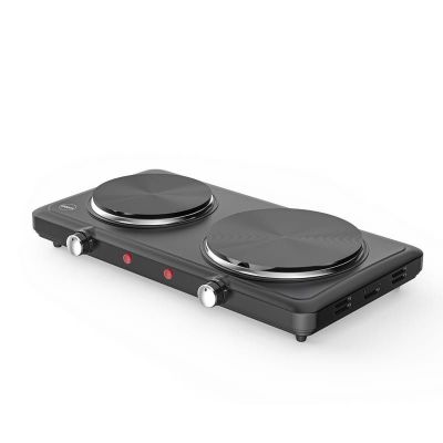 6. ELDOM Elektroherd mit zwei Kochstellen PG22, 2500 W, stufenlose Temperaturregelung, Plattendurchmesser 18,5 cm + 15,5 cm
