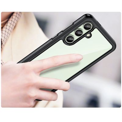 4. Outer Space Case Silikonhülle mit Gelrahmen für Samsung Galaxy S24 FE – Schwarz
