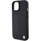 6. BMW Leder Hot Stamp Hülle für iPhone 15 Plus – Schwarz