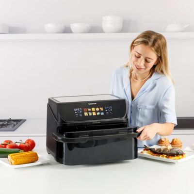 3. Taurus 973004000 Heißluftfritteuse mit langem Korb und Grill