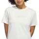 4. adidas Damen-T-Shirt mit kursivem Schriftzug-Grafikmuster, Weiß, KQ6404