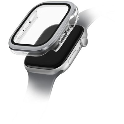 Uniq Voute Panzerglas-Gehäuse für Apple Watch 10 42 mm – Silber