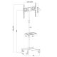 MACLEAN PROFESSIONAL, 32–55", AUF ROLLEN, MAX. VESA 400X400, MAX. 25KG MC-949