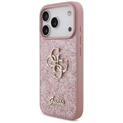 2. Guess Fixed Glitter Big 4G Hülle für iPhone 17 Pro / 18 Pro - Pink