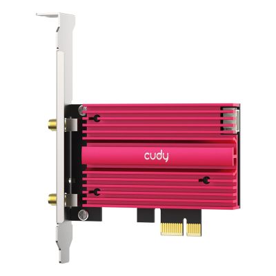 11. CUDY WE4000 AX5400 Wi-Fi 6/6E BT 5.2 Netzwerkkarte, Intel AX210NGW PCIe Kühlkörper + Kabelantenne