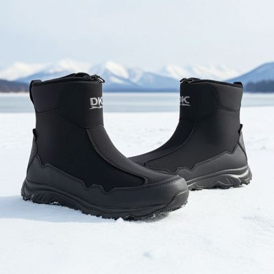 8. Schwarze, wasserdichte Herren-Schneestiefel DK