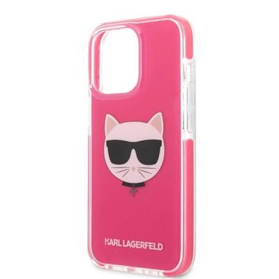 6. Karl Lagerfeld Choupette Head Hülle für iPhone 13 Pro Max – Fuchsia