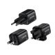 21. UNITEK 2X GAN Wandladegerät USB-C & USB-A 20W Schwarz