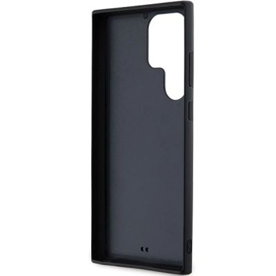 6. Karl Lagerfeld 3D Rubber Glitter Logo Hülle für Samsung Galaxy S24 Ultra – Schwarz