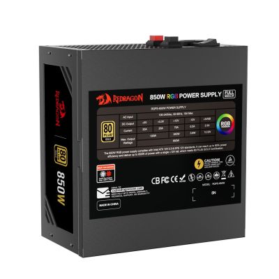 8. REDRAGON GC-PS007-1-V2 850W 80 Plus Gold LED-Netzteilmodul Schwarz