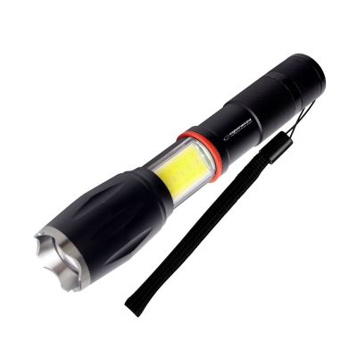 23. ESPERANZA Aluminium-Taschenlampe mit Seitenlicht COB DIONE EOT070