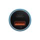 3. Baseus Golden Contactor Max schnelles Autoladegerät USB + USB Typ C 60 W Quick Charge blau (CGJM000103)
