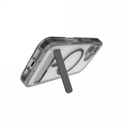 3. ZAGG Santa Cruz Snap KS MagSafe Hülle mit Ständer für iPhone 17 – Transparent und Schwarz