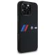 4. BMW Silikonhülle mit Mittelstreifen und MagSafe-Design für iPhone 16 Pro Max – Schwarz