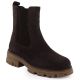Damen-Lederstiefeletten als Chelsea Boots in Schokoladenbraun Sergio Leone TR25733-S