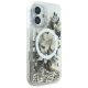 4. Guess Liquid Glitter Flower MagSafe Hülle für iPhone 16 - beige