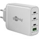 Goobay 65556 Handy-Ladegerät für Laptop und Smartphone, Weiß, AC-Schnellladefunktion, intern