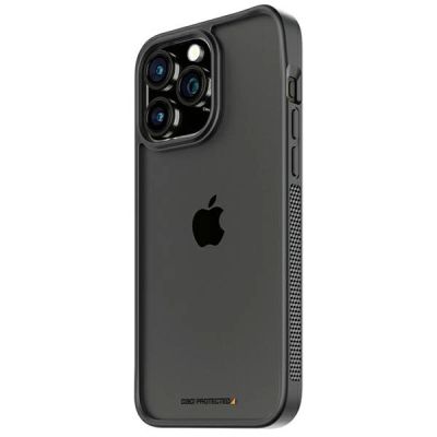 PanzerGlass ClearCase Hülle für iPhone 15 Pro Max mit Militärzertifizierung – Transparent und Schwarz