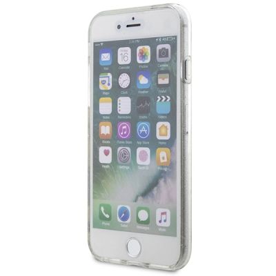 7. Karl Lagerfeld KLHCI8HNKCTGT iPhone 7/8/ SE 2020 / SE 2022 transparente Hartschale Gliter Karl&Choupette
