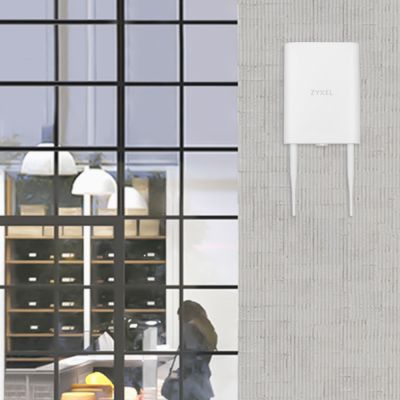6. Zyxel NWA55AXE Wi-Fi-6-Access-Point 2,4 GHz (2x2)/5 GHz (2x2) PoE+ 1x 1G