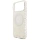 6. Guess IML Flowers Electro Pearl Strap MagSafe Case für iPhone 17 Pro Max - Weiß