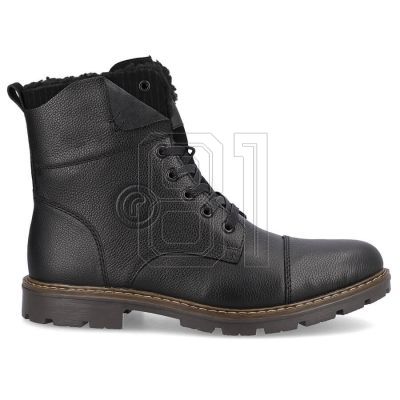 13. Rieker M RKR296A Wollgefütterte Lederstiefelette, schwarz