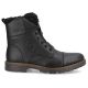 13. Rieker M RKR296A Wollgefütterte Lederstiefelette, schwarz