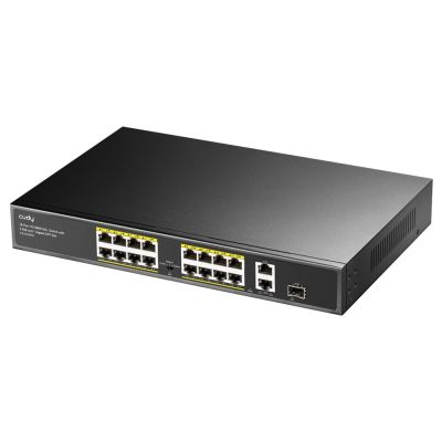 3. Switch CUDY FS1018PS1 16-Port 10/100M PoE+ 190W 2xGbE 1xSFP