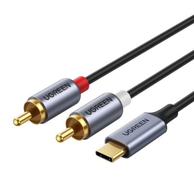 Ugreen Audiokabel USB Typ C (Stecker) - 2RCA (Stecker) 1,5 m grau (20193 CM451)