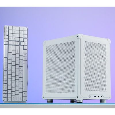 13. Jonsbo C6 Micro-ATX Computergehäuse – Weiß