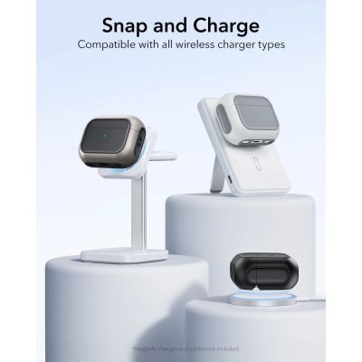 6. ESR Orbit HaloLock MagSafe Hülle für AirPods Pro 3 – Grau & Schwarz