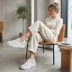 7. Beige Ledersneaker Remonte Rieker D3E00-60
