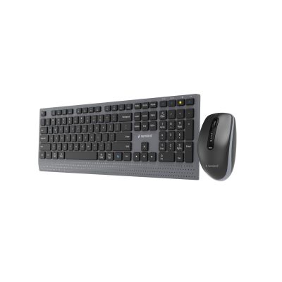 5. GEMBIRD Kabelloses Tastatur- und Maus-Set mit Dual-Modus, 2,4 GHz + Bluetooth, schlank, US-Layout, Schwarz
