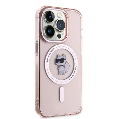 4. Karl Lagerfeld IML Choupette MagSafe Hülle für iPhone 14 Pro – Rosa