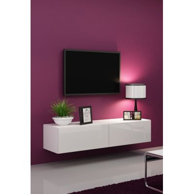 2. TV-Schrank VIGO '140' 30/140/40 weiß/weiß glänzend