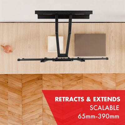 6. MACLEAN TV-HALTERUNG, VESA MAX 600X400, 32-85", 60KG, VERTIKAL UND HORIZONTAL VERSTELLBAR, PROFIL 65-390MM, SCHWARZ MC-789